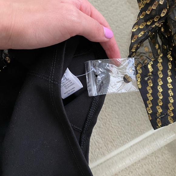 NWOT LPA GOLD AND BLACK BODYSUIT - Picture 3 of 5